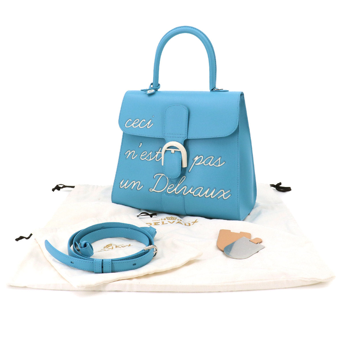 Brillant L'Humour MM Hand Shoulder Bag Leather Ciel