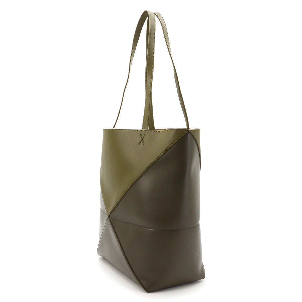 Medium Puzzle Fold tote Bag Leather Khaki Purse