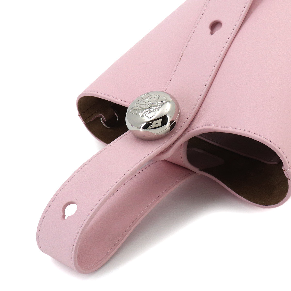 LOEWE Pebble Bucket Bag Mini Hand Shoulder Bag Leather Blossom