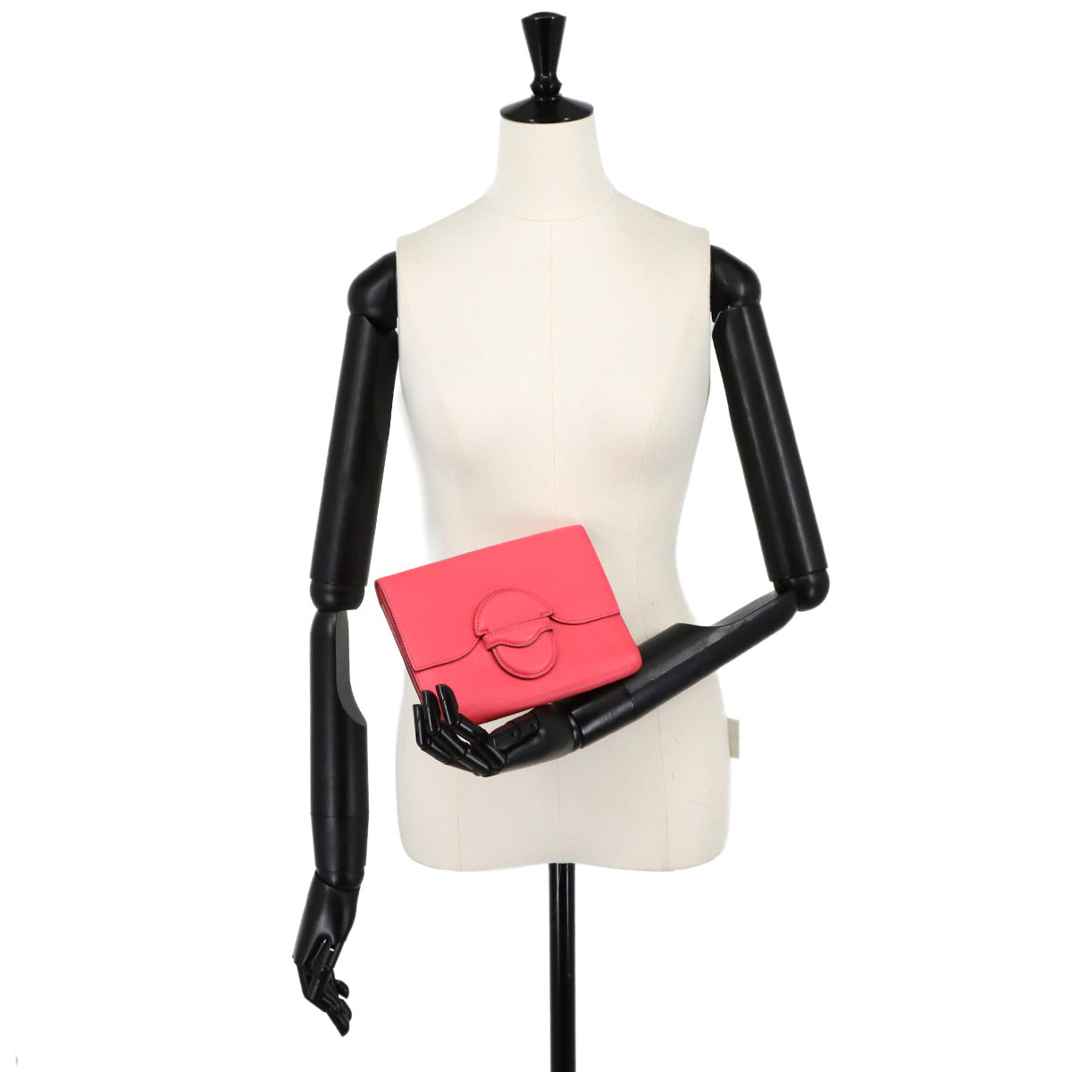 1938 Portfolio Wallet Chevre Pink Clutch Bag Purse