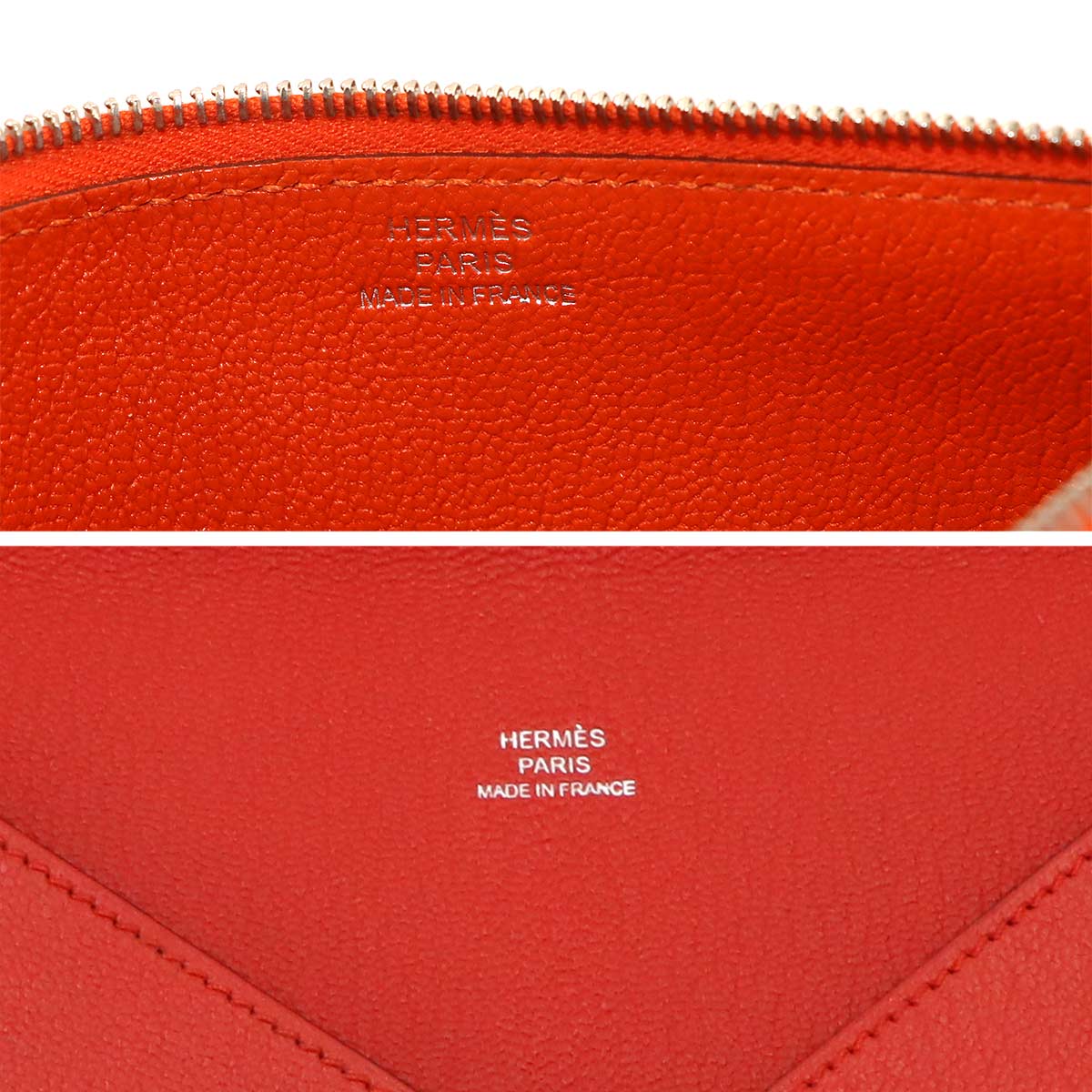 Envelope trio Pouch Chevre Rouge Casaque Orange Lime