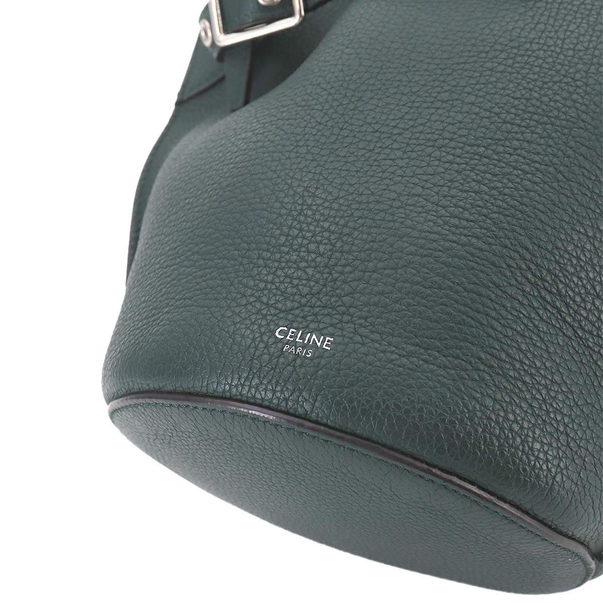 Big Bag Bucket Nano Hand Shoulder Bag Leather Green 187243
