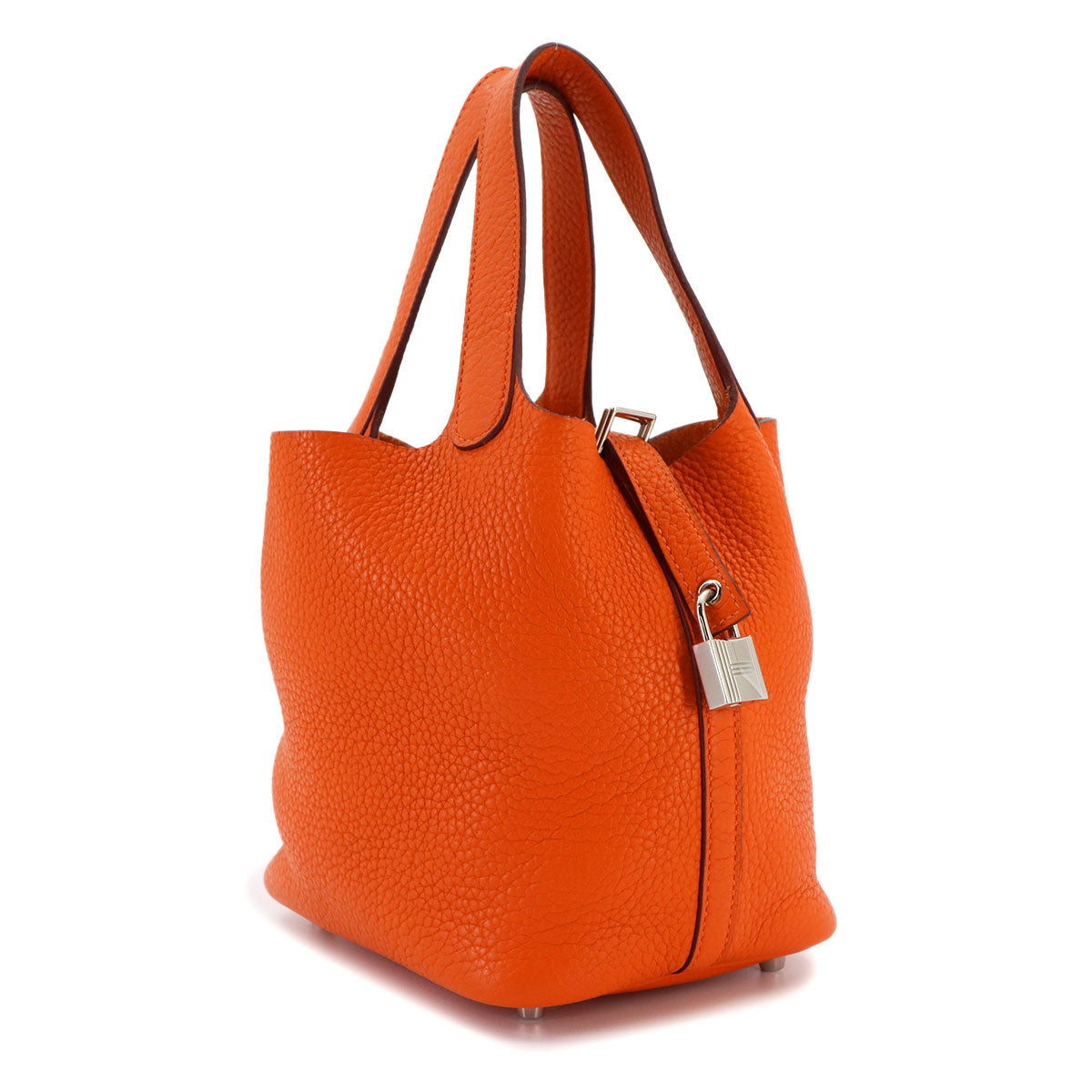 Picotin Lock PM Hand Bag Taurillon Clemence Orange