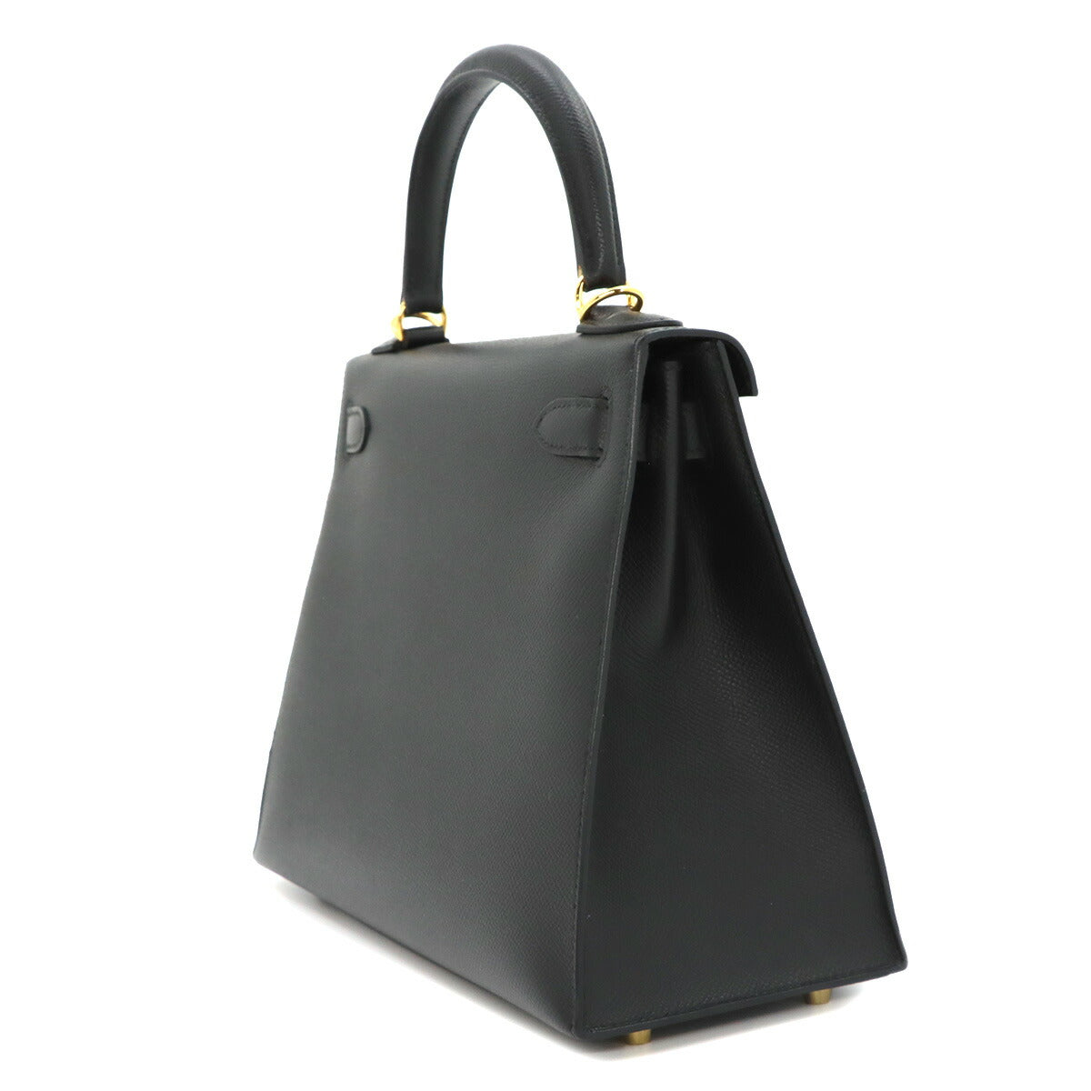 Kelly 28 Veau Epsom Black 2way Hand Shoulder Bag Purse