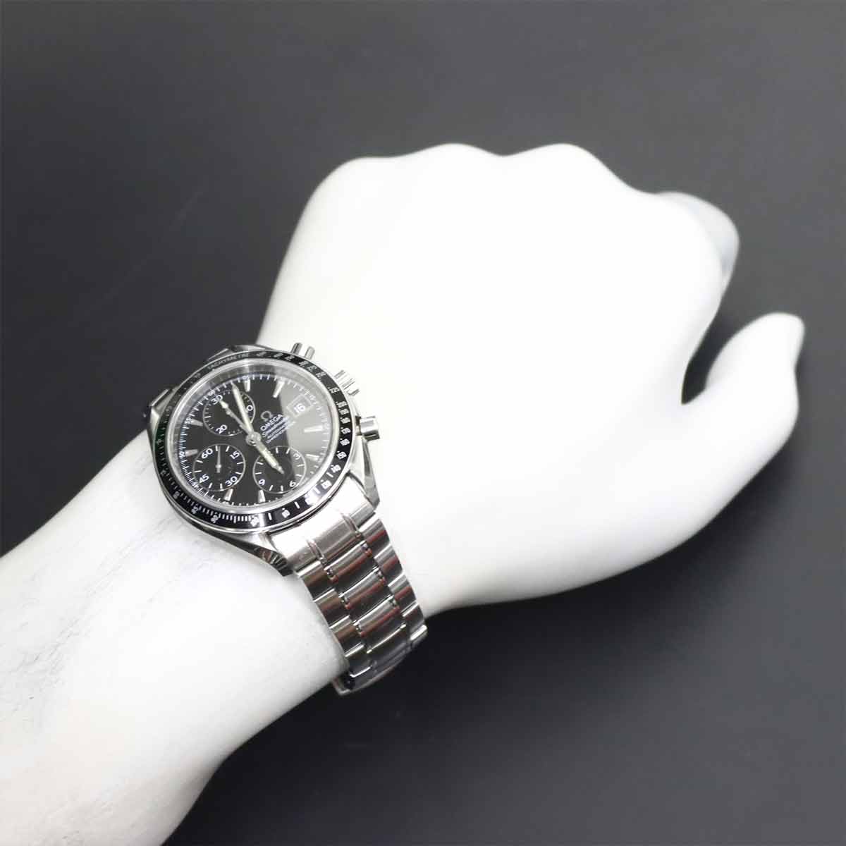 Speedmaster Date 3210 50 Chronograph Automatic Black Dial Mens
