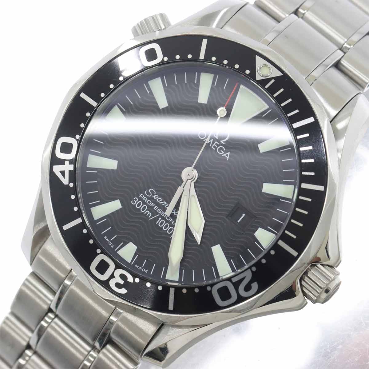 Seamaster Professional 300 2264 50 Quartz Date Black Dial Mens