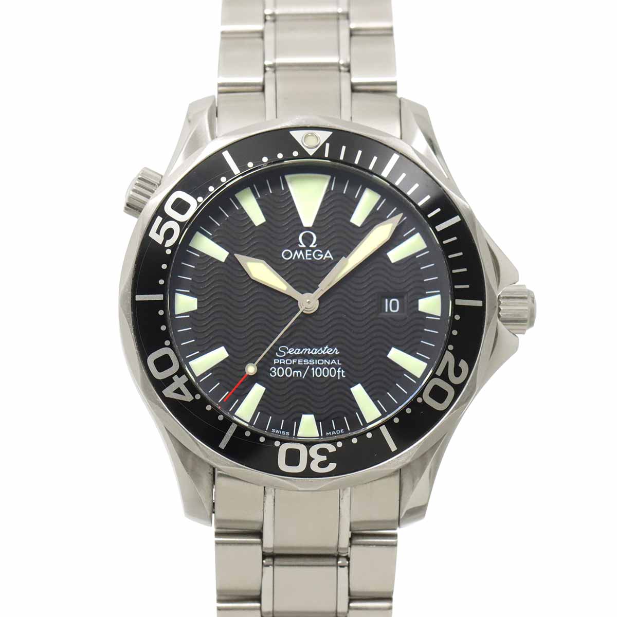 Seamaster Professional 300 2264 50 Quartz Date Black Dial Mens
