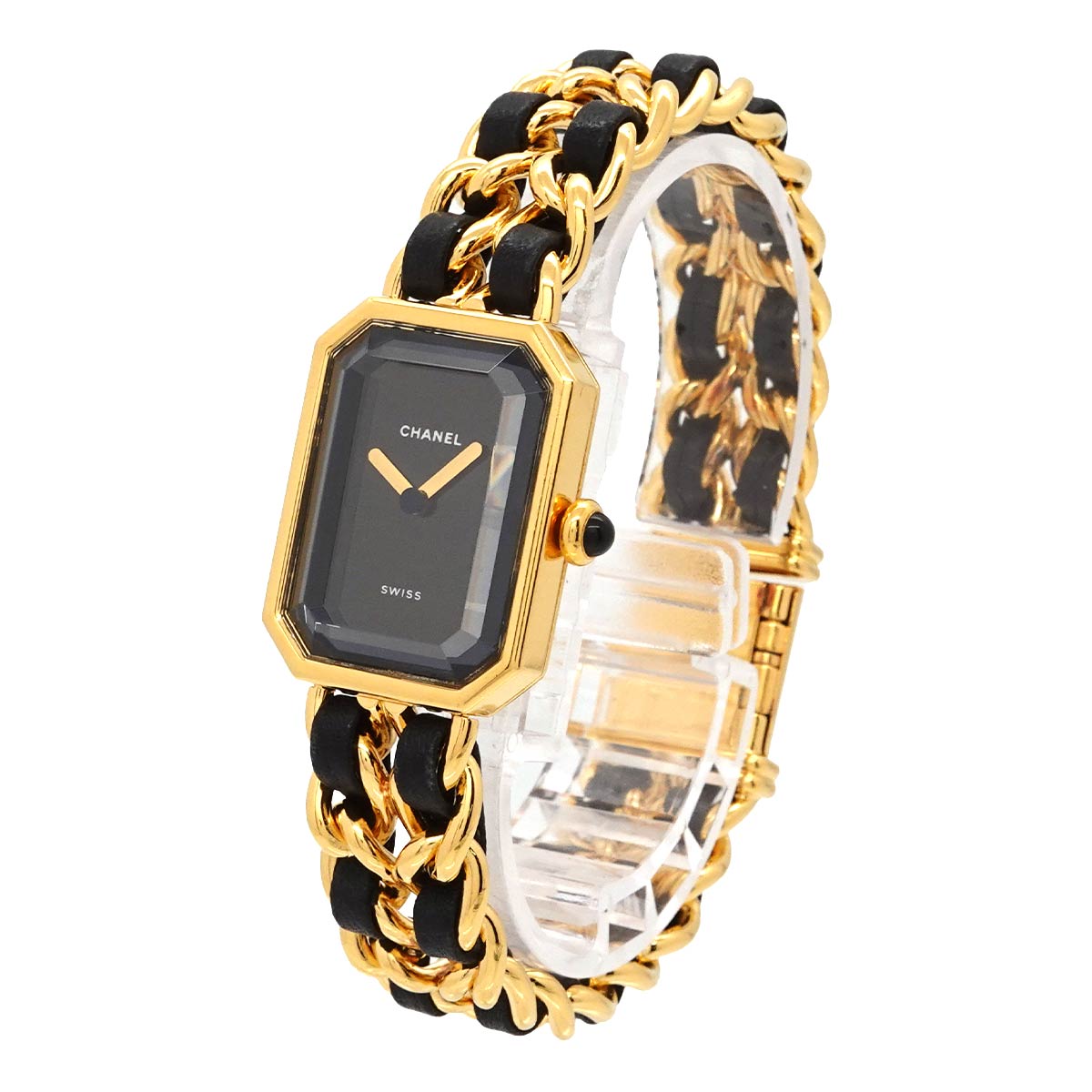 Premiere Size L H0001 Vintage Quartz Black Dial Ladies Watch