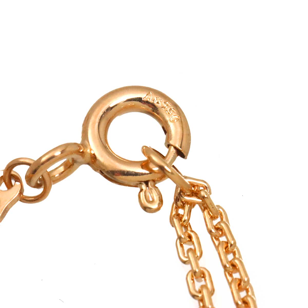 T1 Mini Circle Pendant Sapphire Necklace 18K PG 750