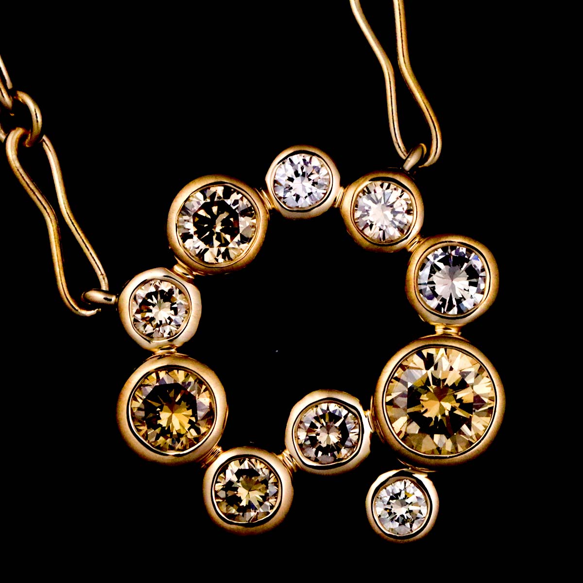 Brown Diamond 0.65ct Necklace 18K Brown Gold 750