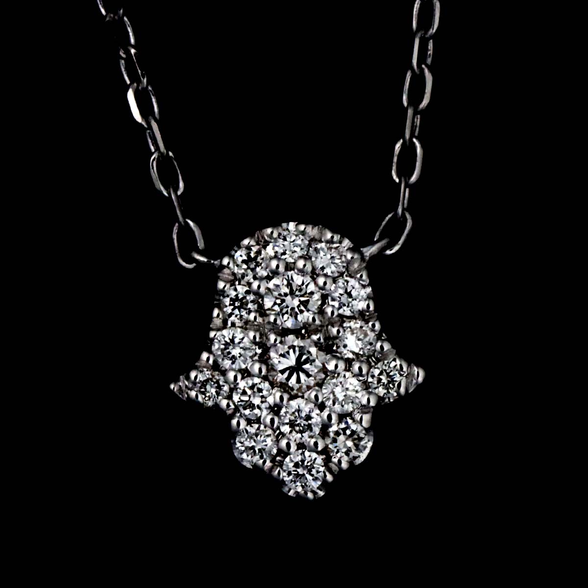 Diamond 0.07ct Necklace 18K WG White Gold 750