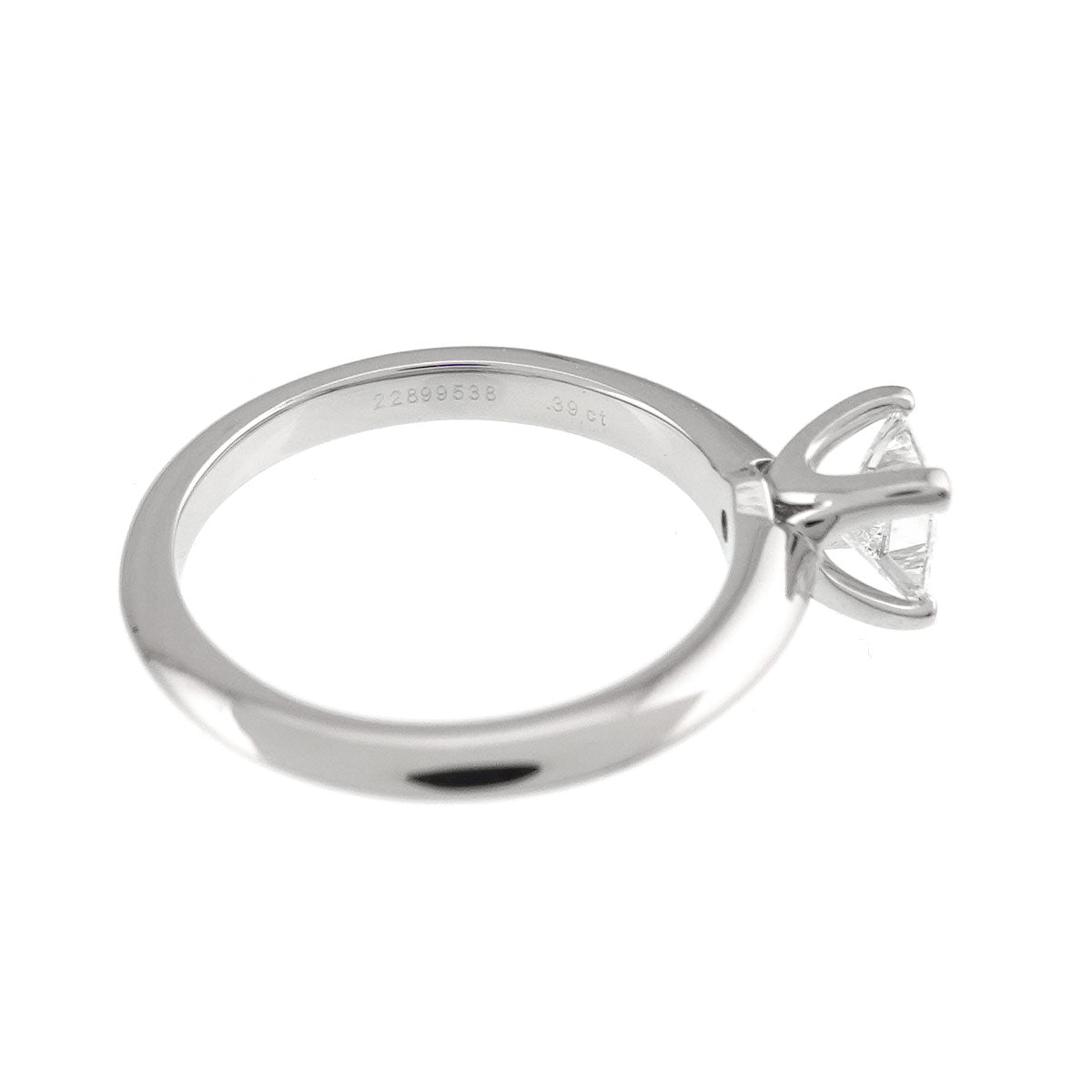 Diamond 0.39ct E/VS2/EX Ring Pt Platinum Size3.75-4(US)