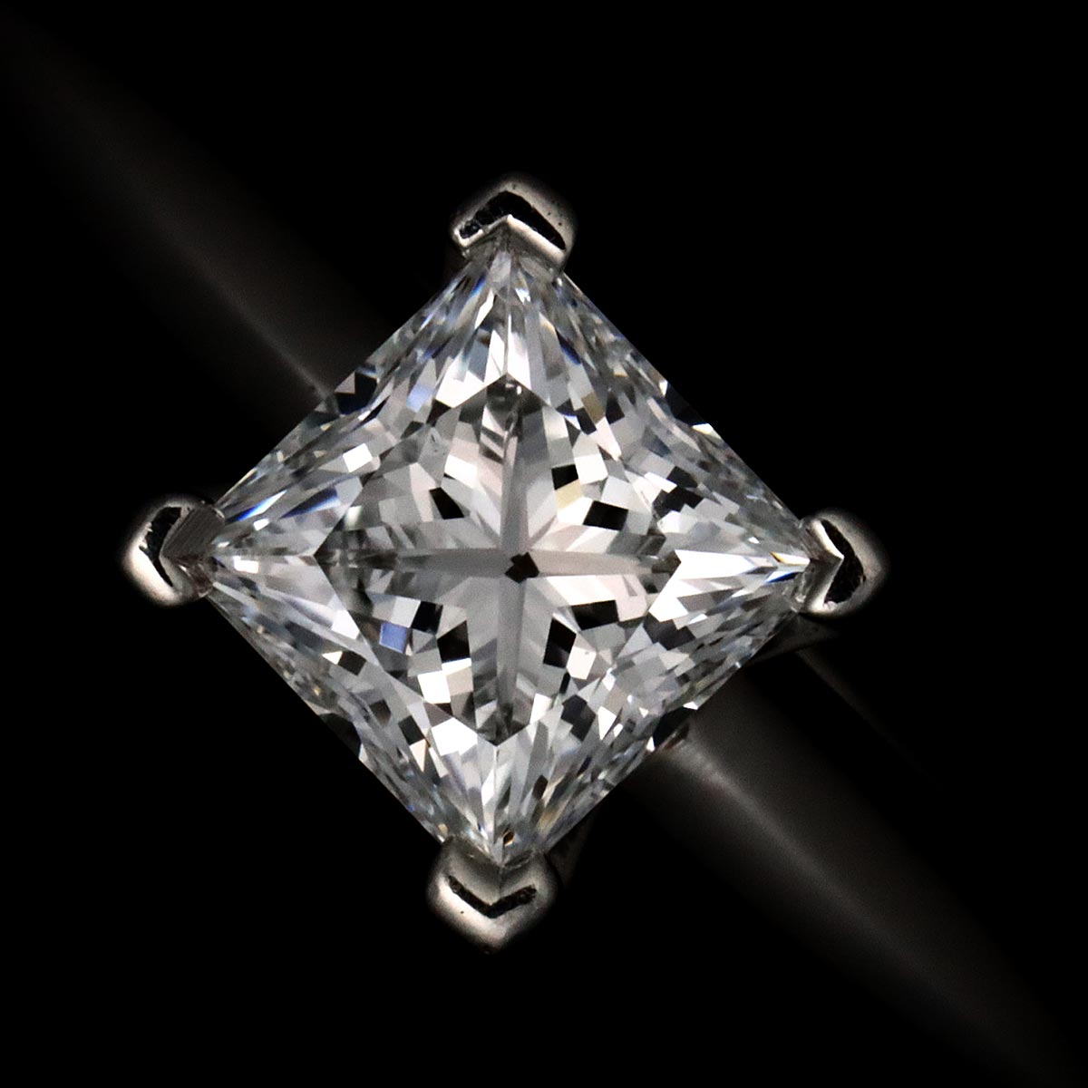 Diamond 0.39ct E/VS2/EX Ring Pt Platinum Size3.75-4(US)