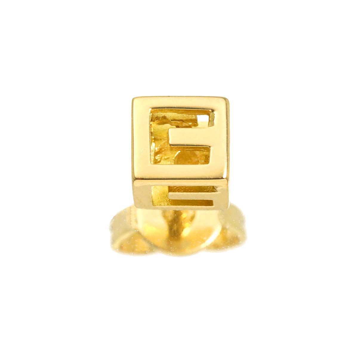GCube Earring Pierced 18K YG 750 One Piece only