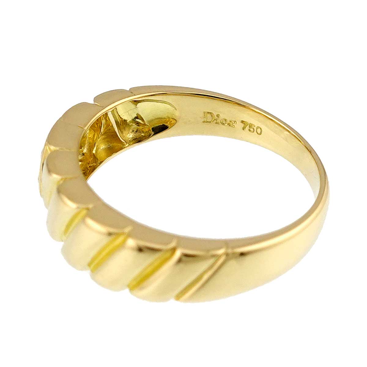 Diamond Ring 18K YG 750 size5-5.25(US)
