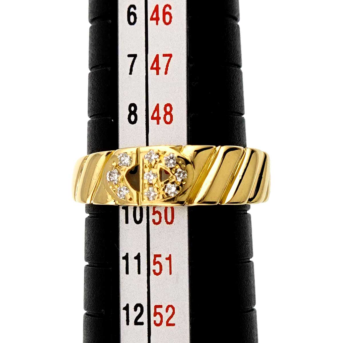Diamond Ring 18K YG 750 size5-5.25(US)