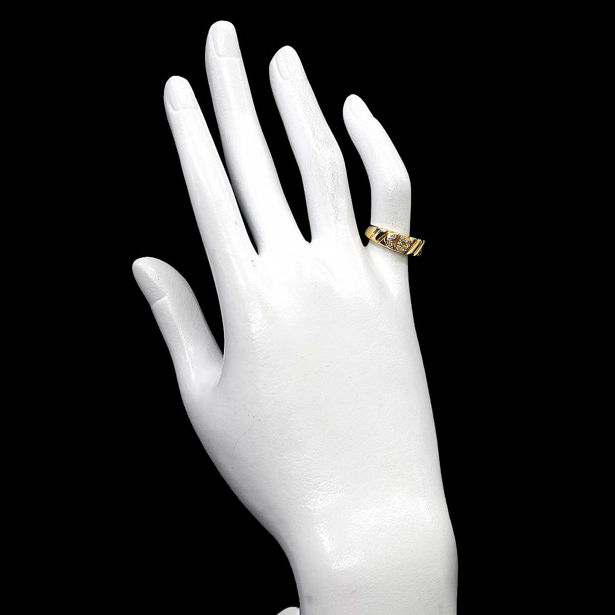 Diamond Ring 18K YG 750 size5-5.25(US)