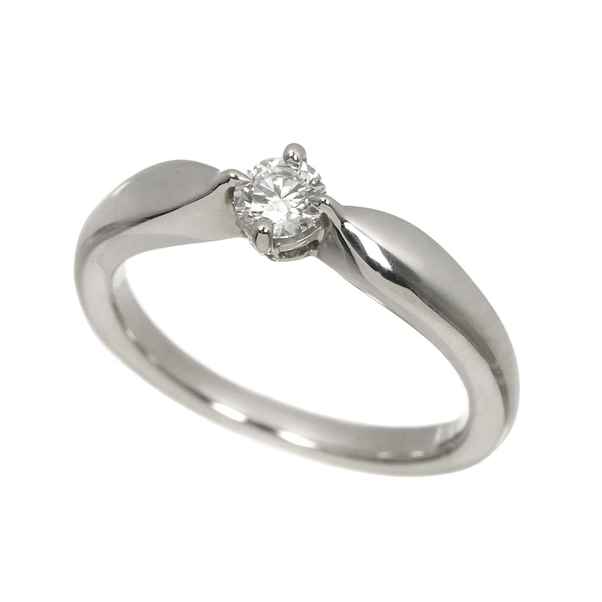 Diamond 0.19ct E/VS1/3EX Ring Platinum size48 4.5(US)