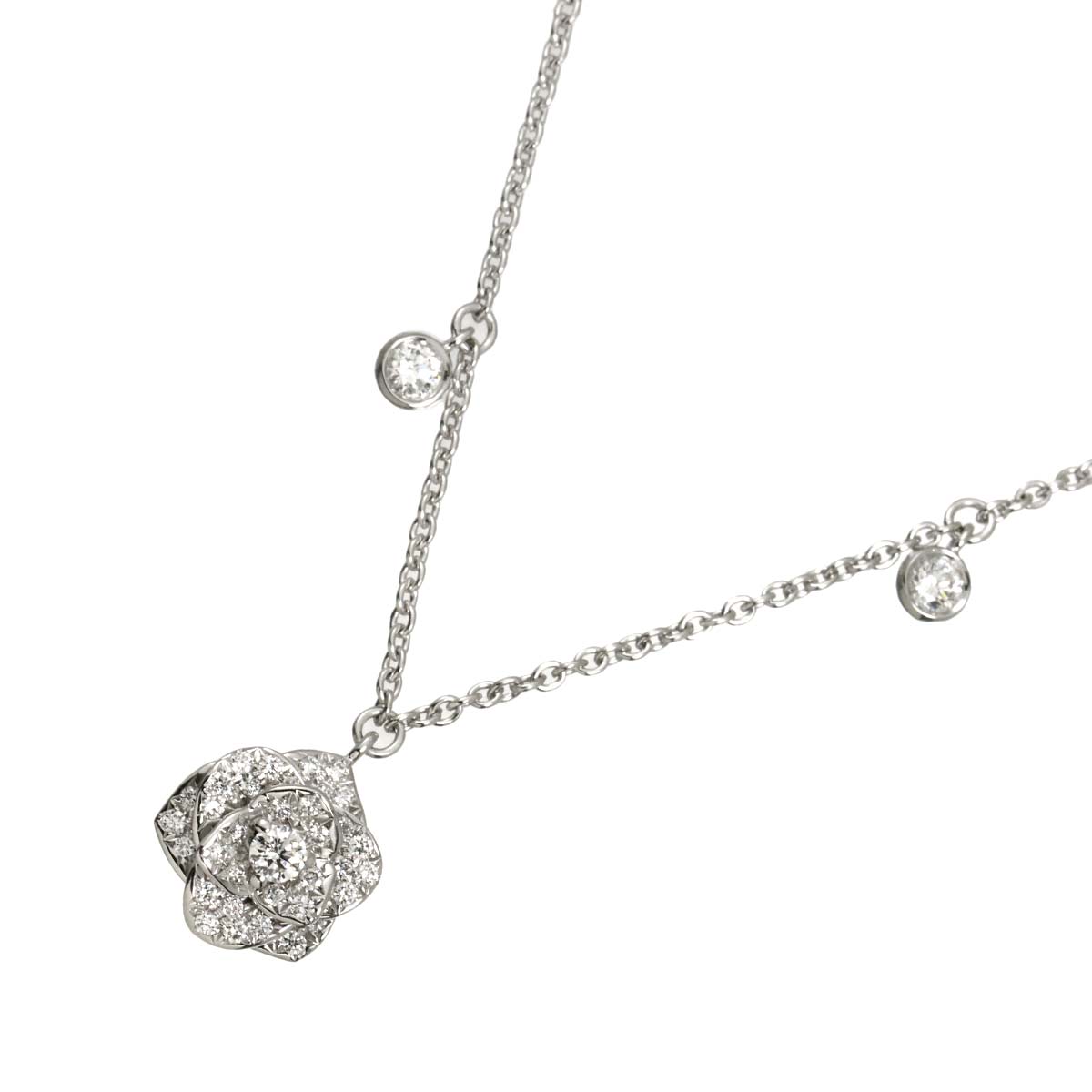 PIAGET Rose Diamond Necklace 18K White Gold 750