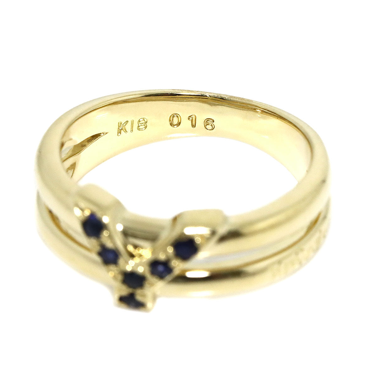 Sapphire Ring 18K YG 750 size5.25(US)