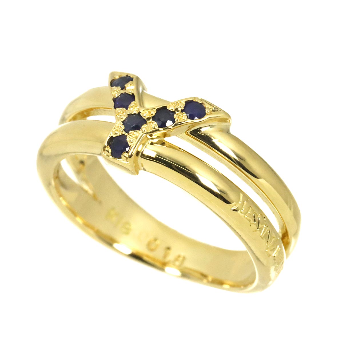 Sapphire Ring 18K YG 750 size5.25(US)