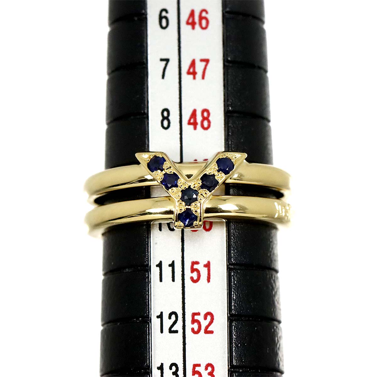 Sapphire Ring 18K YG 750 size5.25(US)