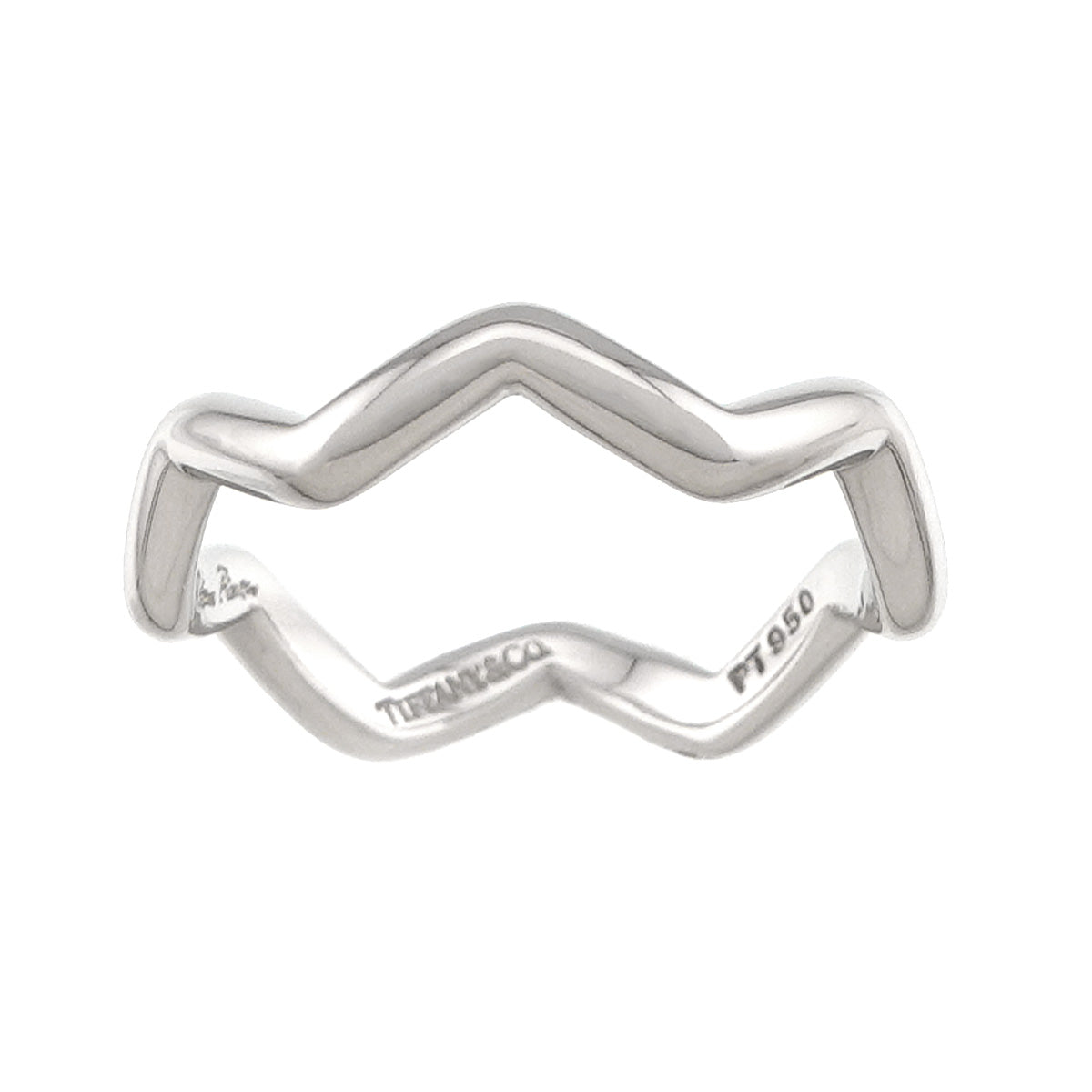 Zigzag Ring Pt Platinum size4.75-5(US)