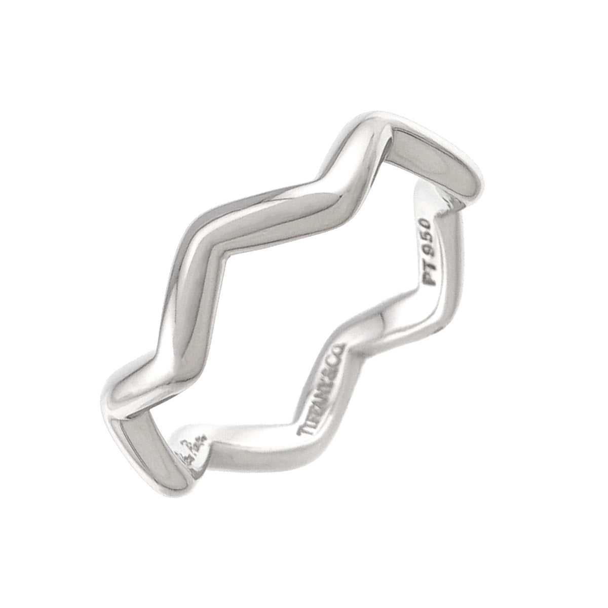 Zigzag Ring Pt Platinum size4.75-5(US)