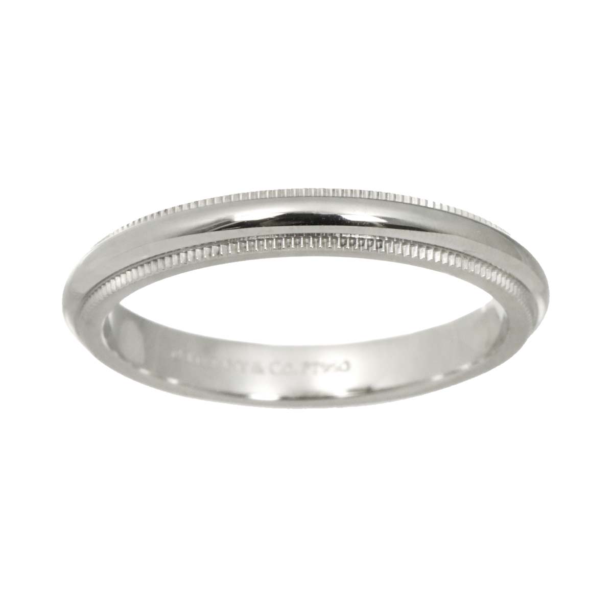 Milgrain Band Ring Pt Platinum Size7.5(US)