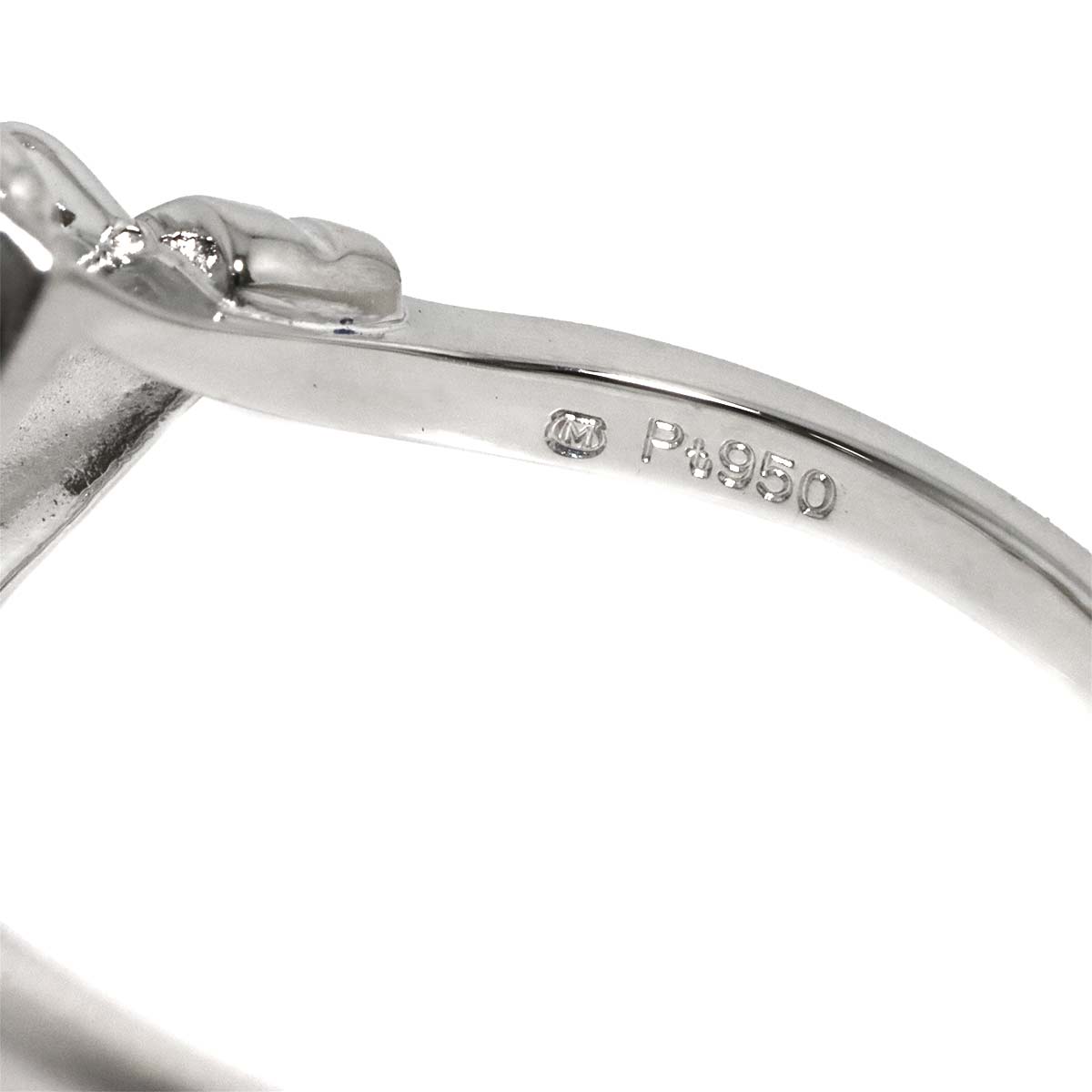 Akoya Pearl 9.3mm Diamond Ring Platinum size7.25-7.5(US)