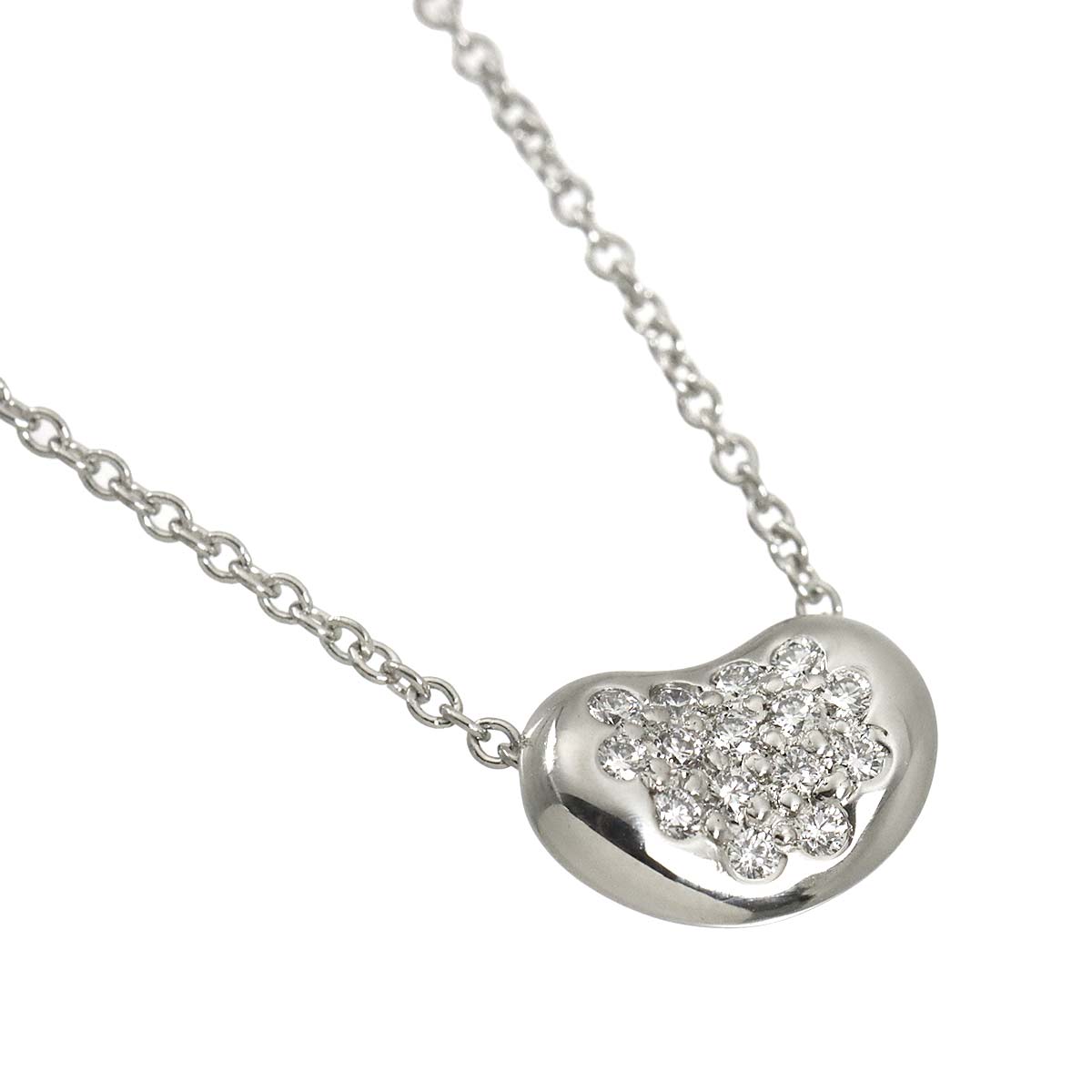 Bean Diamond Necklace Platinum