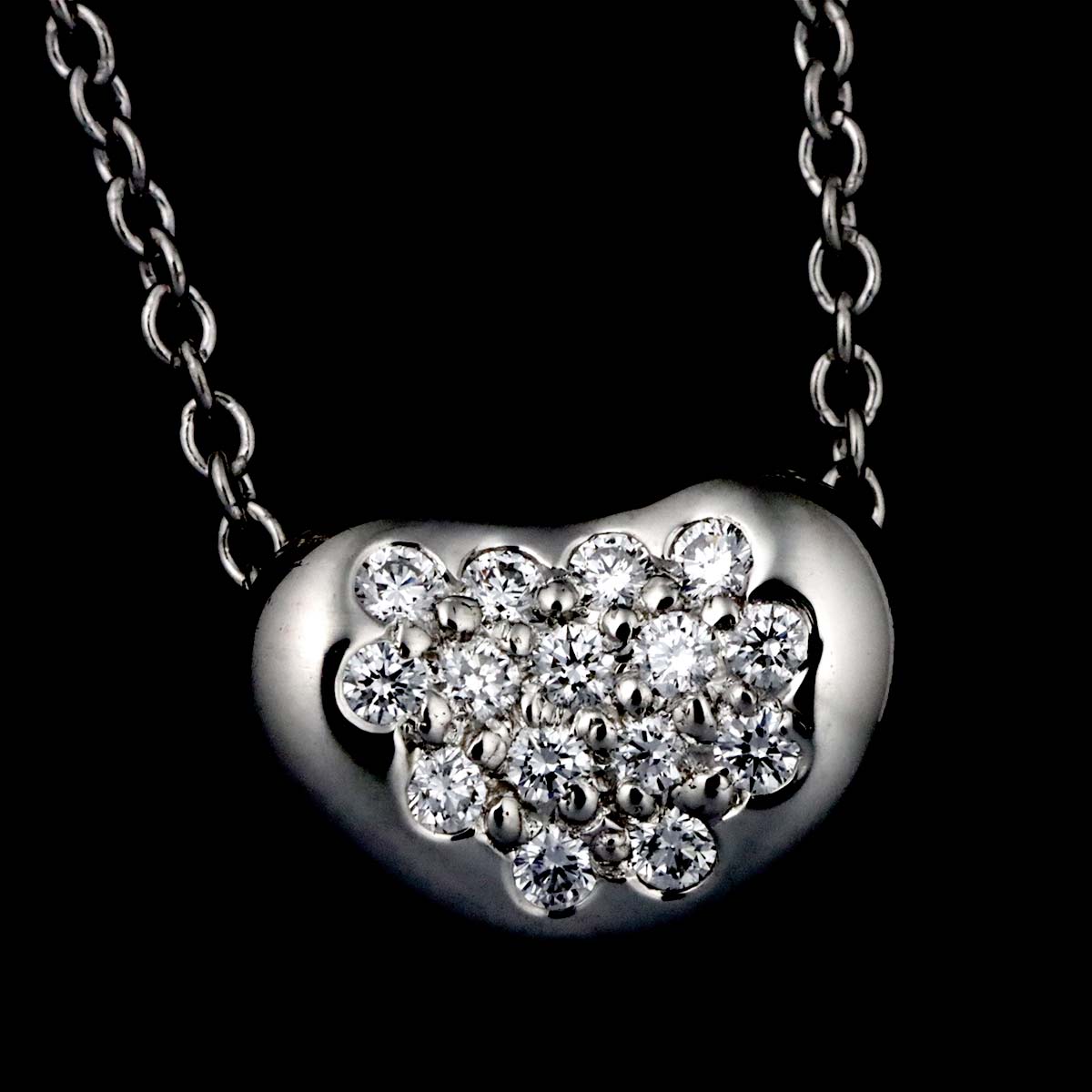 Bean Diamond Necklace Platinum