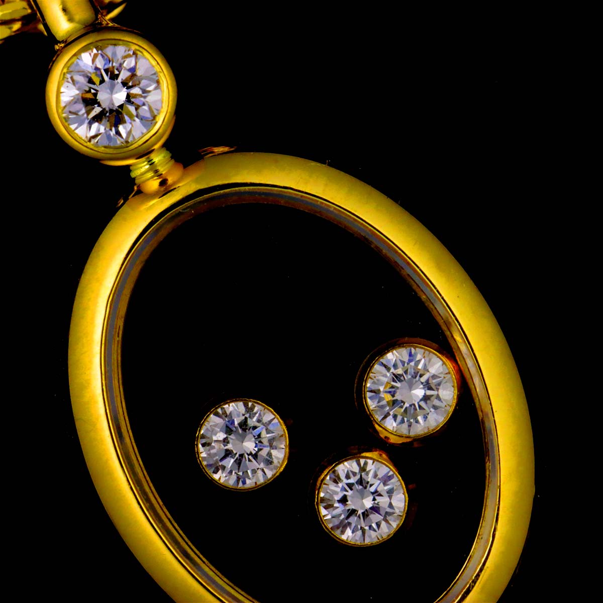 Happy Diamond Necklace 18K Yellow Gold 750