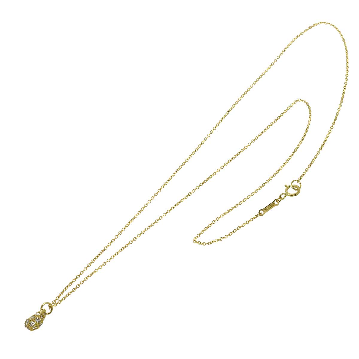 Teardrop Dimaond Necklace 18K Yellow Gold 750