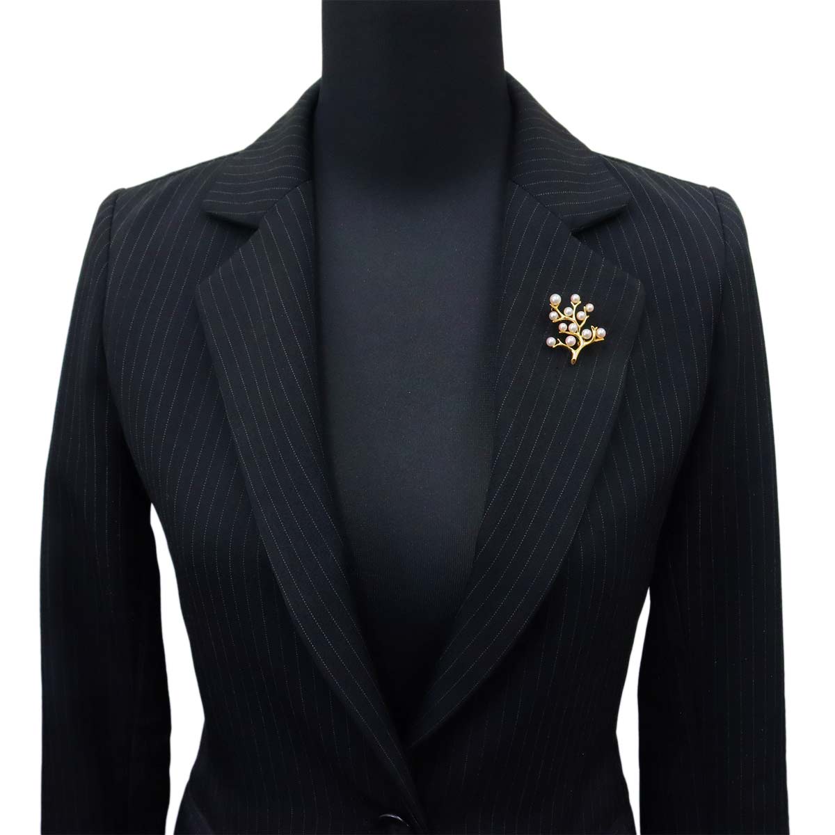 Akoya Pearl 5.1-3.9mm Brooch 18K YG 750