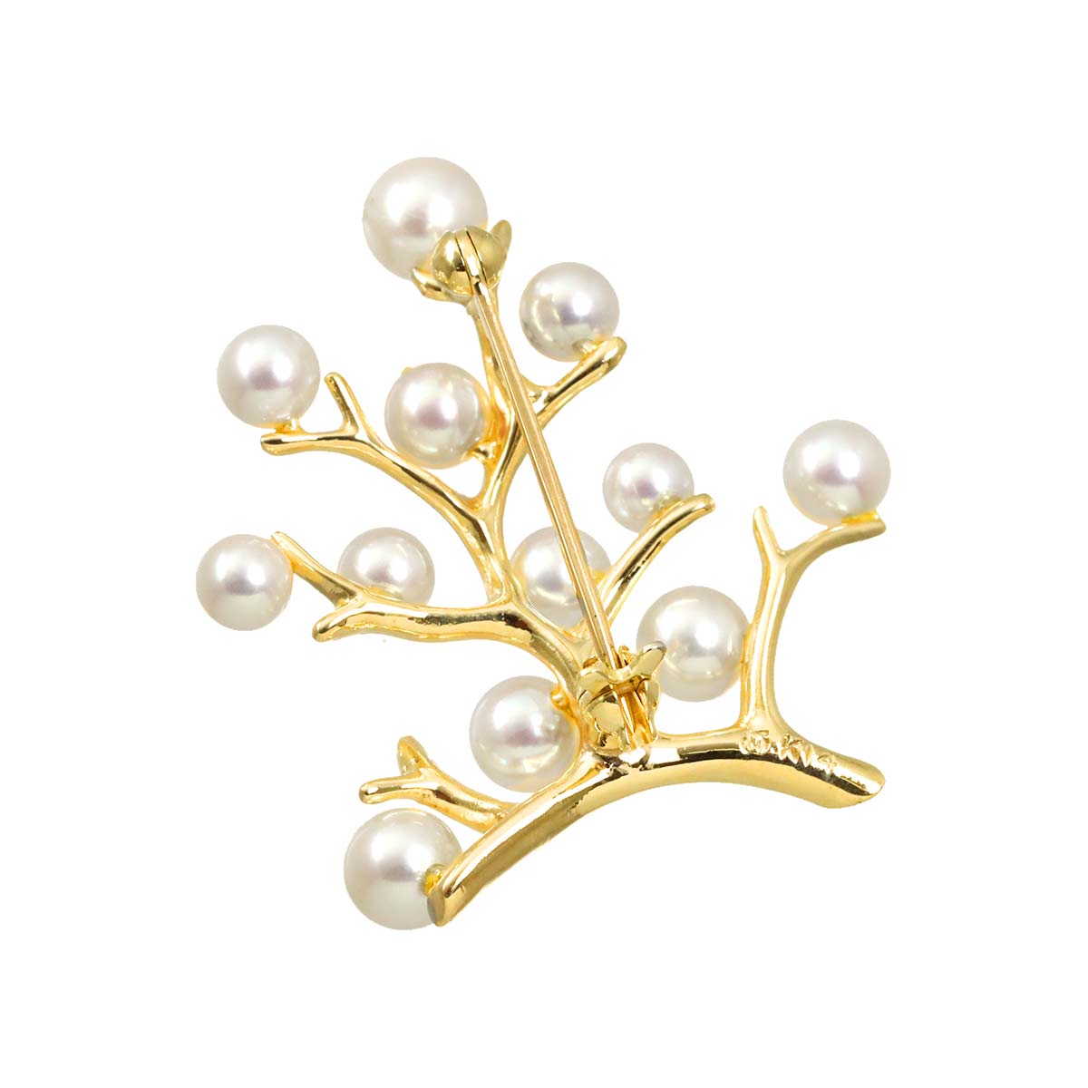 Akoya Pearl 5.5-4.2mm Brooch 14K YG 585