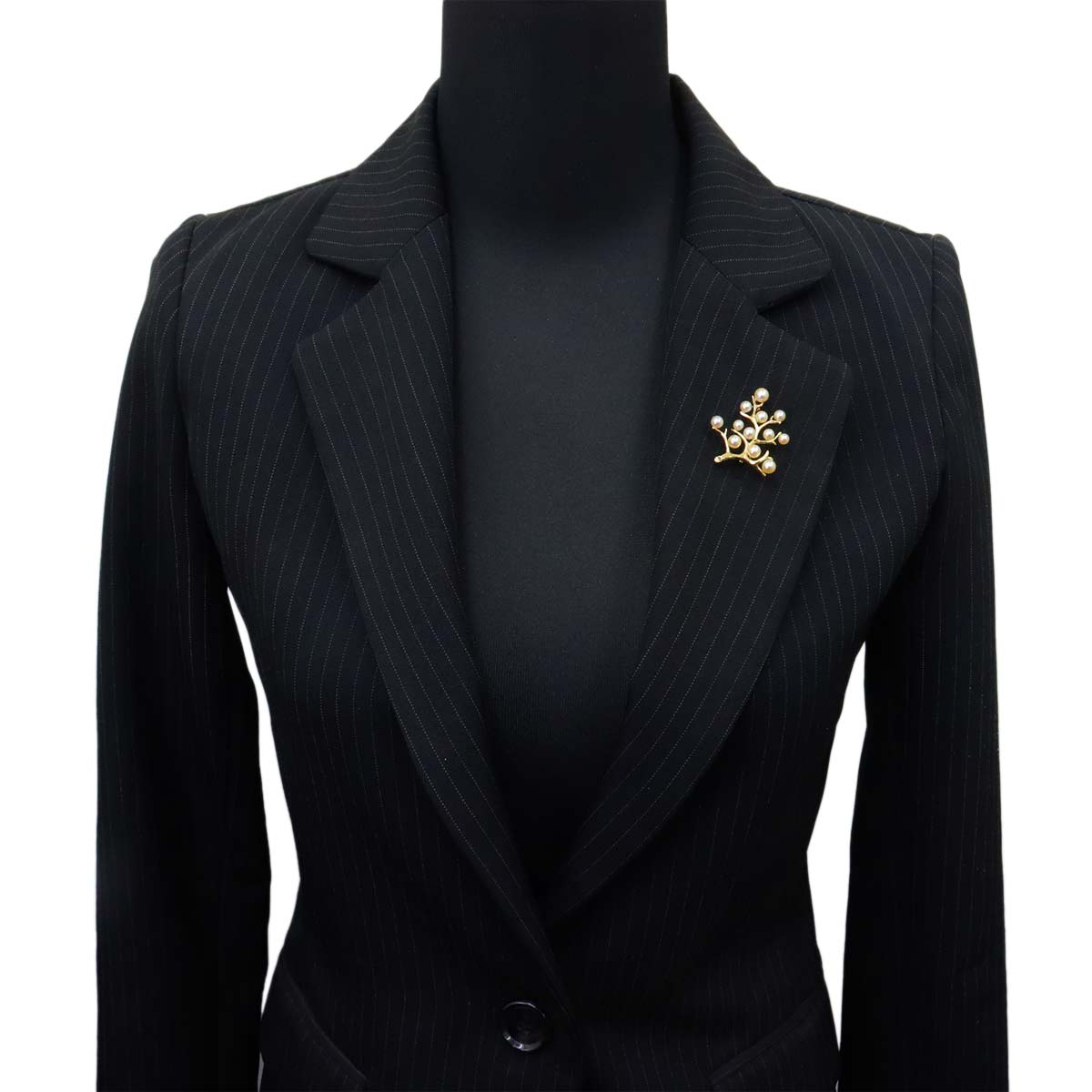 Akoya Pearl 5.5-4.2mm Brooch 14K YG 585