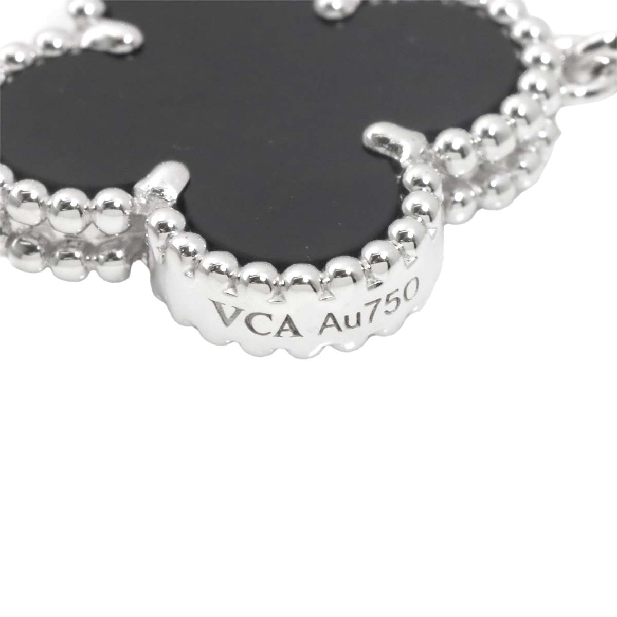 Vintage Alhambra Onyx Diamond Bracelet 18K WG 750