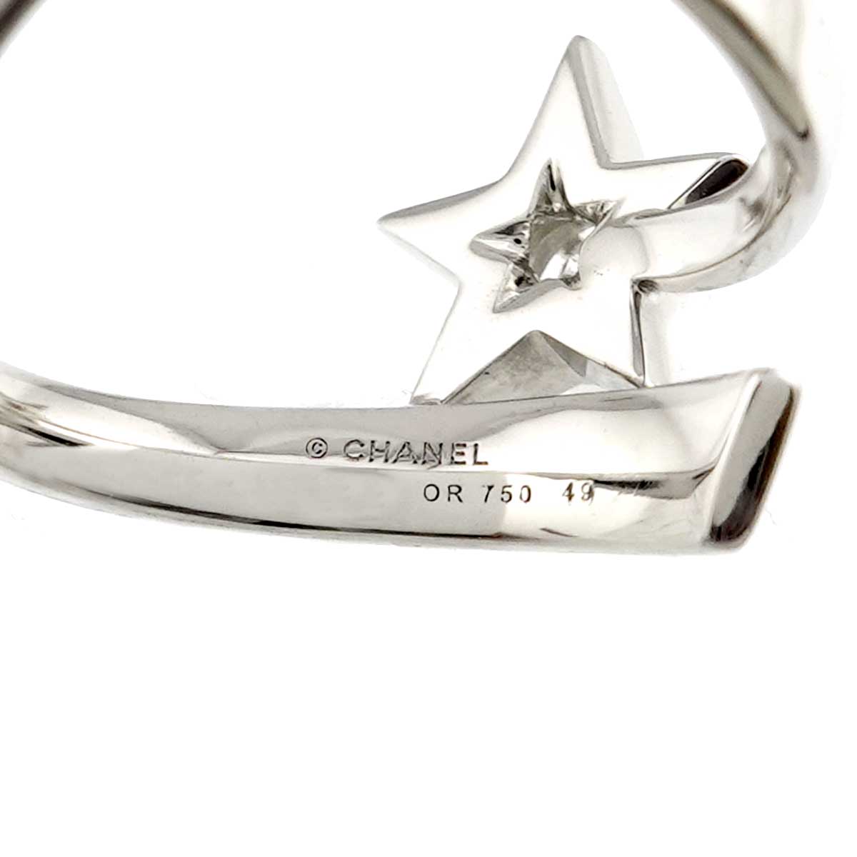 Comet Diamond Ring 18K White Gold 750 size49 4(US)
