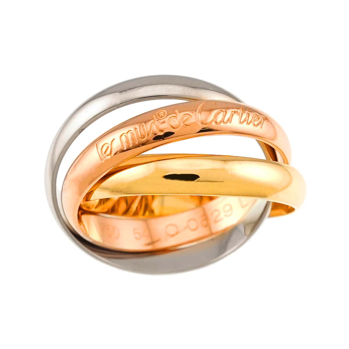 Trinity Ring MM 18K YG WG PG 750 Size54 6.75(US)
