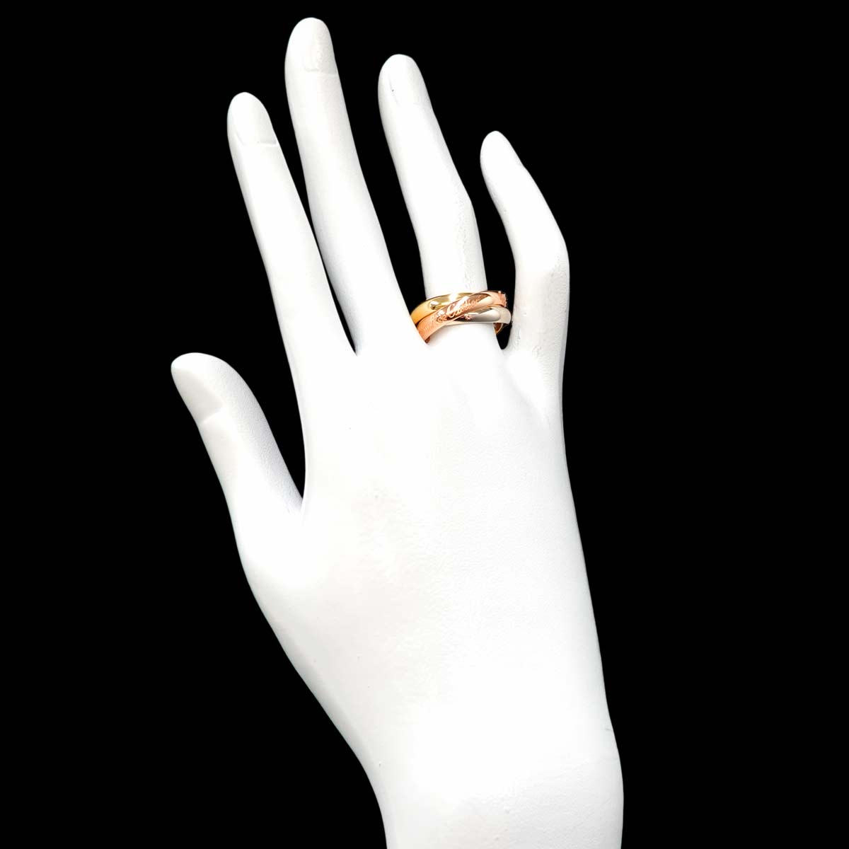 Trinity Ring MM 18K YG WG PG 750 Size54 6.75(US)