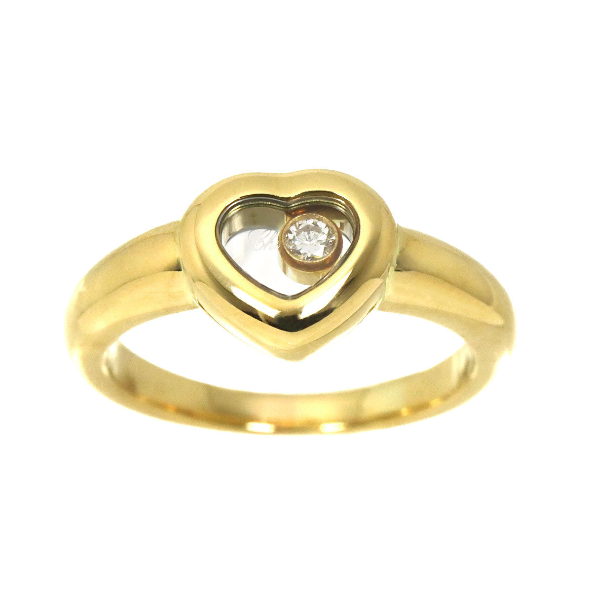 Happy Diamond Ring 18K YG 750 Size4-4.5(US)