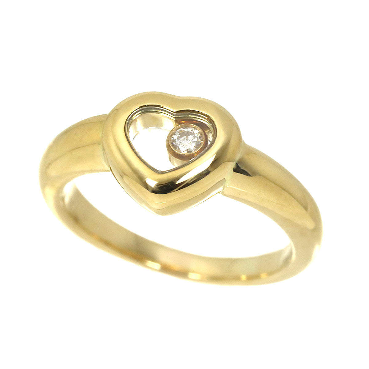 Happy Diamond Ring 18K YG 750 Size4-4.5(US)