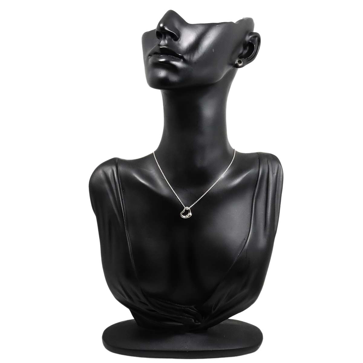 Open Heart Necklace Platinum