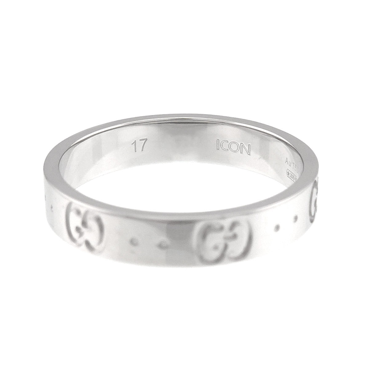 Icon Ring 18K WG White Gold 750 Size17 7.5-7.75(US)