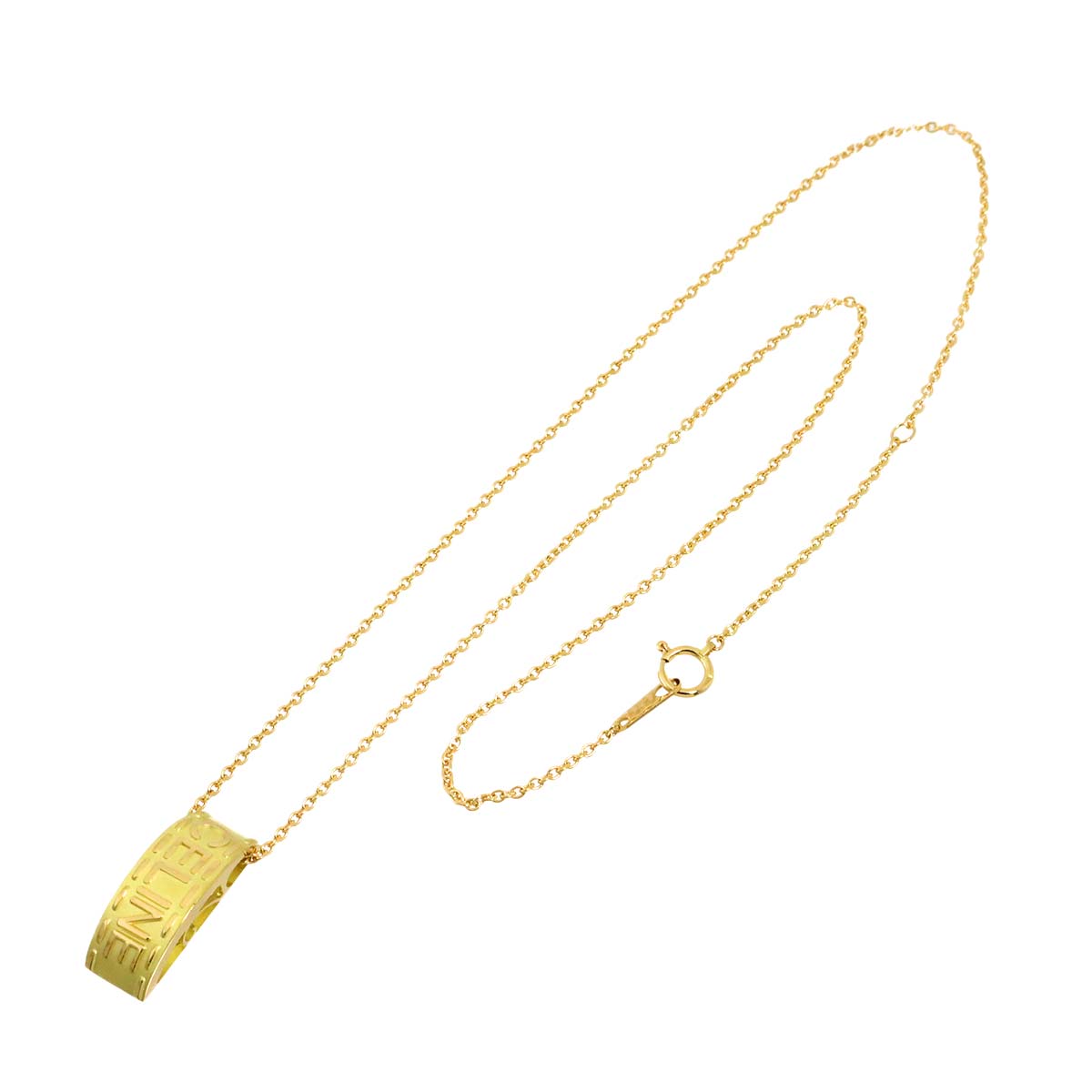 Logo Necklace 18K YG Yellow Gold 750