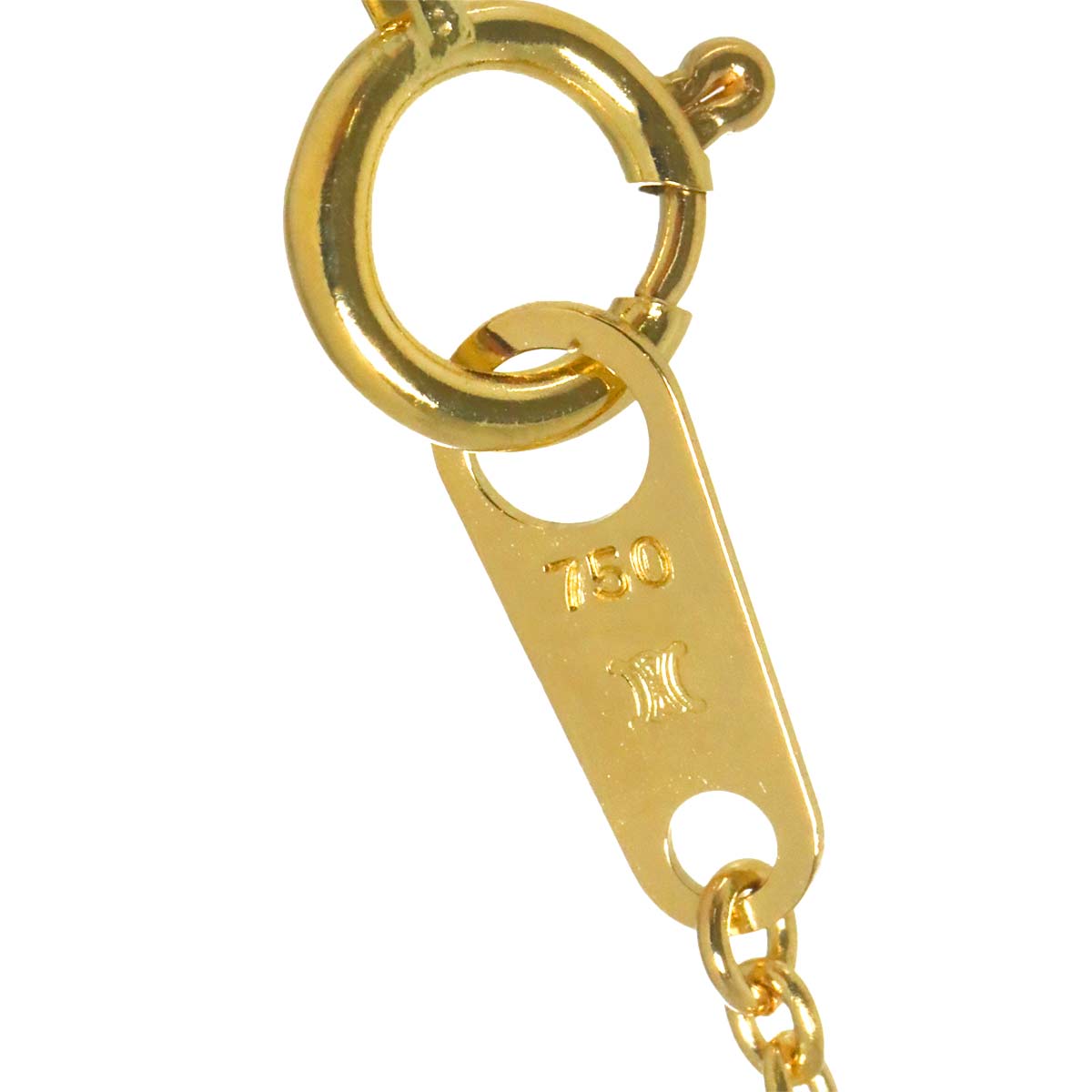 Logo Necklace 18K YG Yellow Gold 750