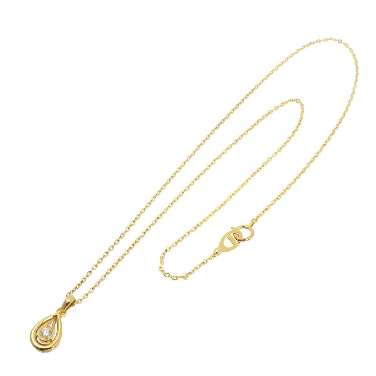 Diamond Necklace 18K Yellow Gold 750