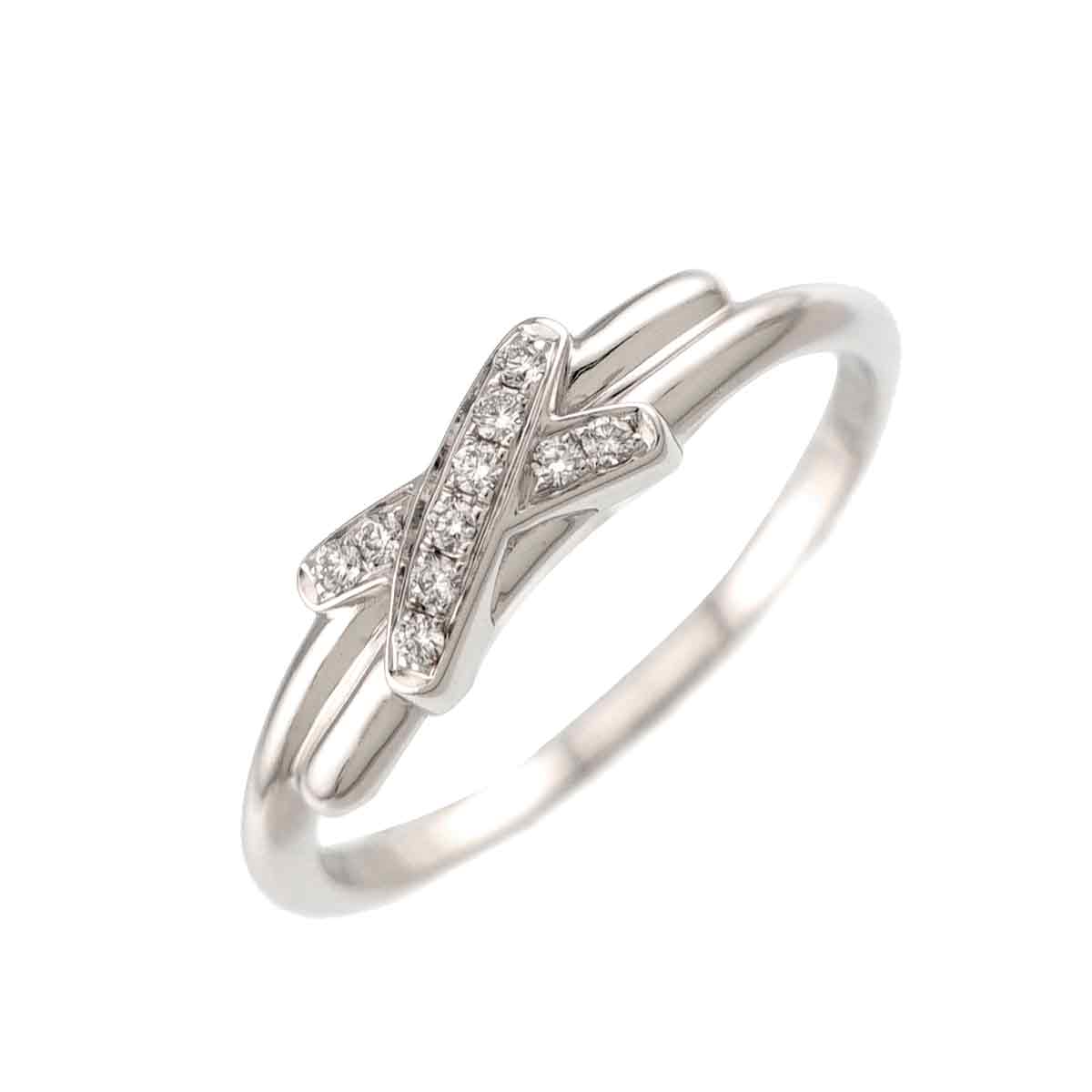 Jeux de Liens Diamond Ring 18K White Gold 750 size48 4.5(US)