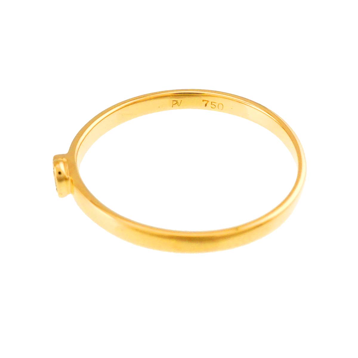 Diamond 0.09ct Heart Ring 18K YG 750 size6-6.25(US)